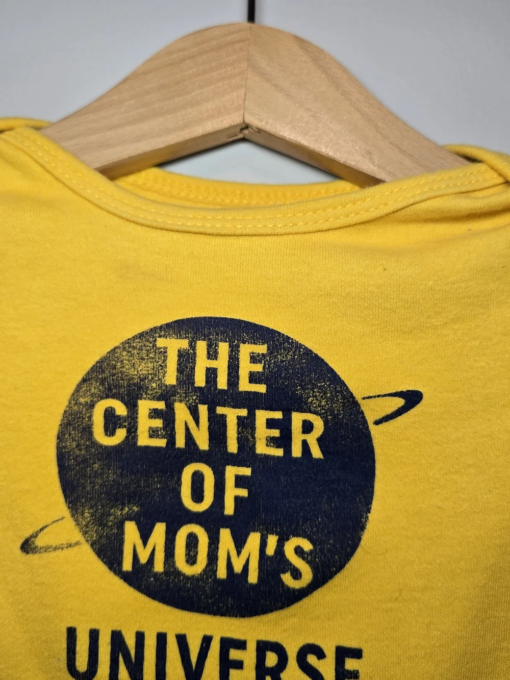 Carter's Yellow Long-Sleeve Bodysuit with 'The Center of Mom's Universe' Graphic